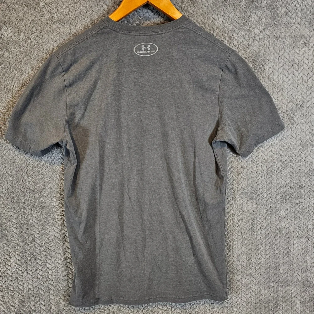 Under Armour Project‎ Rock Mens Rents Due Graphic T-Shirt Gray Small HeatGear
